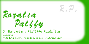 rozalia palffy business card